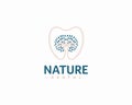 Nature Dental logo design concept, Dental Care logo, Clinic logo design template