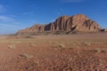 Nature, desert and rocks of Wadi Rum (Valley of the Moon), Jordan. UNESCO World Heritage Royalty Free Stock Photo