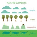 Nature Design elements. Build your own Landscape Royalty Free Stock Photo