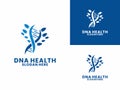 Nature DNA Genetic Logo Design Template. Care DNA Nature logo vector design Royalty Free Stock Photo