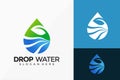 Nature Drop Water Logo Design. Creative Idea logos designs Vector illustration template Royalty Free Stock Photo