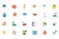 Nature and Ecology Colored Icons 1 Royalty Free Stock Photo