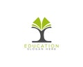 Nature Education Book Tree Logo Design.