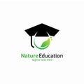 Nature Education logo design concept, education logo template