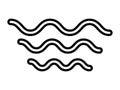 Nature elements icon water wave