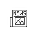 Nature environment news headline line icon