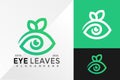 Nature Eye Leaf Logo Design Vector illustration template Royalty Free Stock Photo