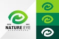 Nature Eye Vision Logo Design Vector Template Royalty Free Stock Photo