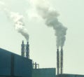 Nature Factory Air Pollution Royalty Free Stock Photo