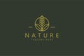 Grain Plant Simple Bakery Logo Agricultural and Nature