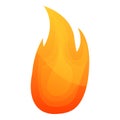 Nature fire flame icon, cartoon style
