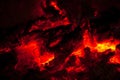 Nature fire flames on black background. Fire burning firewood burning fire flame texture in the fireplace charcoal Royalty Free Stock Photo