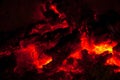 Nature fire flames on black background. Fire burning firewood burning fire flame texture in the fireplace charcoal Royalty Free Stock Photo