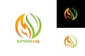 Nature Fire Logo Template Design Vector, Emblem, Design Concept, Creative Symbol, Icon