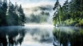 nature fog lake Royalty Free Stock Photo