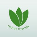 Nature friendly label logo. tags with text.Vector illustration Royalty Free Stock Photo