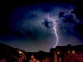 Nature fury lightning hits the ground