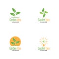 Nature Garden idea smart idea garden Green idea logo design vector illustration