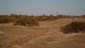 Nature gas production at aralkum desert as a bed of former Aral sea, Karakalpakstan, uzbekistan