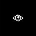 Nature Gear Icon Logo dark icon isolated on dark background Royalty Free Stock Photo