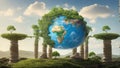 Green Globe Fostering a more sustainable and responsible global landscape Royalty Free Stock Photo