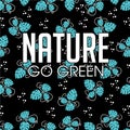 Nature go green Leaves, flower graphic pattern seamless