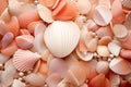 Abstract and surreal corals and seashells background Royalty Free Stock Photo