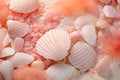 Abstract and surreal corals and seashells background Royalty Free Stock Photo