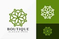 Nature Green Boutique Logo Vector Design. Abstract emblem, designs concept, logos, logotype element for template Royalty Free Stock Photo