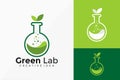 Nature Green Lab Creative Logo Vector Design. Abstract emblem, designs concept, logos, logotype element for template Royalty Free Stock Photo