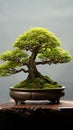 Nature in hand Japanese bonsai tree, a miniature arboreal wonder