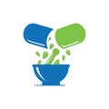 Nature health herbal medicine logo