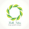 Nature healthy ecological leaves logo clipart image design