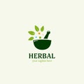 Nature herbal medicine cosmetic logo icon symbol