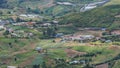 Nature highland green landscape view of Kundasang town, Sabah, Malaysia