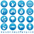 Nature icons Royalty Free Stock Photo