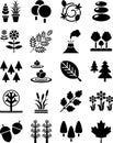 Nature icons Royalty Free Stock Photo