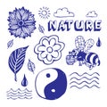 Nature icons set Royalty Free Stock Photo