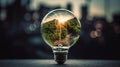 Nature Inside Light Bulb Royalty Free Stock Photo