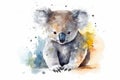 Aquarelle Watercolor Koala Painting Nature Inspired Australian Fauna Artwork Generative AI