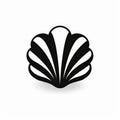 Nature-inspired Art Nouveau: Bold And Whimsical Black Shell Icon Design