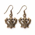 Nature-inspired Bronze And Diamond Crown Earrings With Biblical Motifs