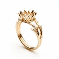 Nature-inspired Gold Crown Ring Design By David Jones