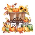 Nature-inspired Hello Fall Watercolor Clipart