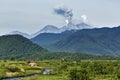 Nature of Kamchatka: eruption active Zhupanovsky Volcano