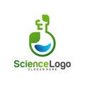 Nature Lab Logo Design Concept Vector. Creative Lab with leaf Logo Template. Icon Symbol Royalty Free Stock Photo