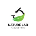 Nature lab logo design template vector
