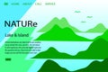 Nature landing page with beautiful mountain and lake.