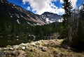 The arrival of spring in the high mountains