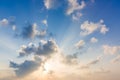 Beautiful sky and clouds. Relaxing sky background with soft sunlight. Inspirational nature background Royalty Free Stock Photo